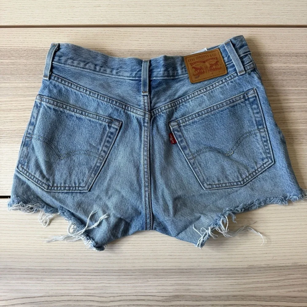 Levi's Women's Light Blue Jean Shorts - Picture 3 of 10